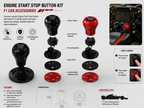 The Sunny Day Engine Start Stop Button Cover – Universal Car Interior Accessory, Premium Stylish Push Button Design